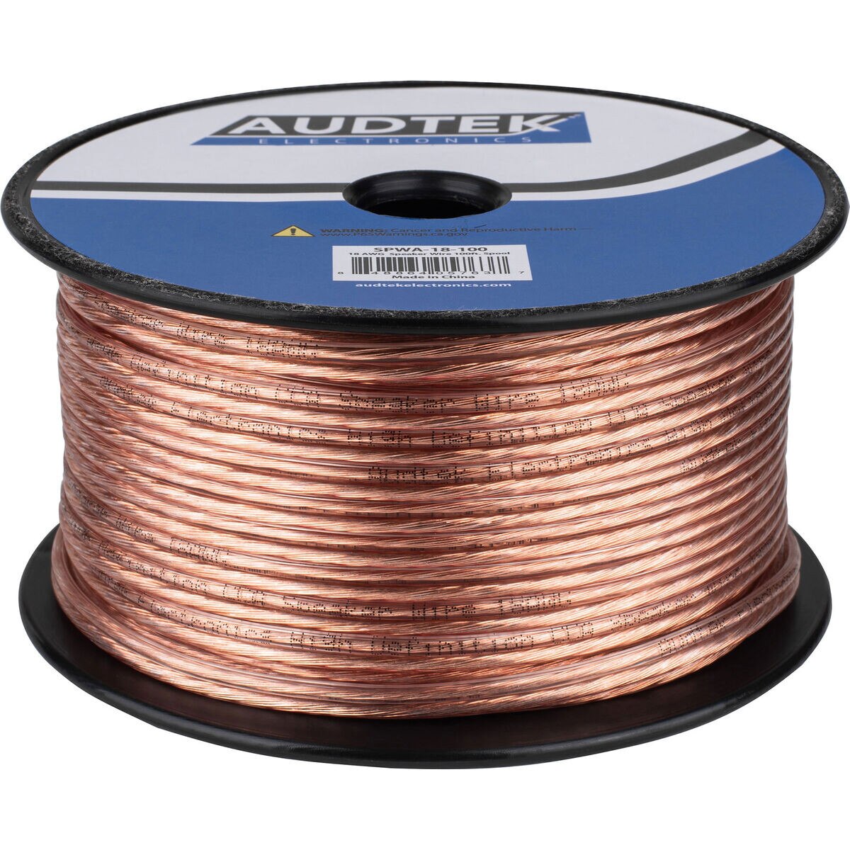 Audtek 18 AWG CCA Speaker Wire 100 ft. Spool